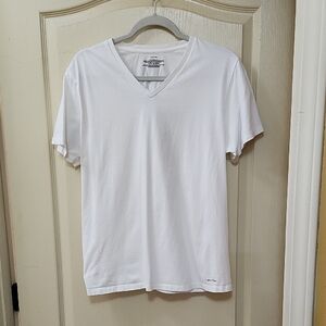 SET OF 3 CALVIN KLEIN MEN'S WHITE V-NECK T-SHIRT